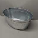 Large 6-Gallon Galvanized Tin Beverage Tub, 20x14x10 inches (Pack of 2)