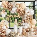 KARLURE Champagne Balloon Arch Kit, Pearl White Sand Nude Champagne Gold Balloons for Engagement Bridal Shower Wedding Birthday Baby Shower Party Decorations