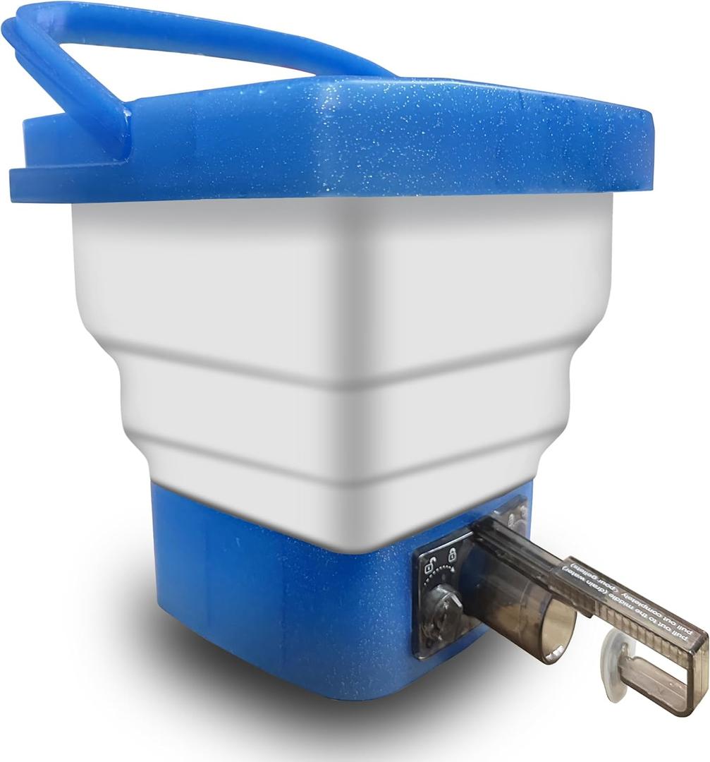 Collapsible Gel Balls Blasters Bucket for SplatBall, Portable Splatter Storage Container with Strainer, Large Capacity Orby Tub Holds 16000+ Balls Accessories