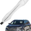 Rear Left Door Handle w/End Cap Cover, Compatible with Kia Sorento 2016-2020, Chrome Exterior Rear Left Driver Side Door Handle, Replace# 82651-C5010, 83652-C5010, Outside Outer Left Door Part