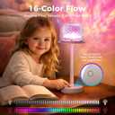 Waterproof Shower Lamp with 16 Color Ocean Wave Projector, Rechargeable LED Light with Remote & Touch Control, 3 White Modes, USB-C, for Bathroom, Bedroom, and Spa Gifts