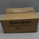 Lann's Linens 10 pcs White Polyester Folding Chair Covers for Wedding, Party, and Banquet - Elegant Cloth Slipcovers, 19.5"D x 13"W x 33"H