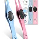 Cocos Closet Precision Tweezers for Women Facial Hair - Stainless Steel Tweezers for Women and Men - Ideal for Eyebrow Shaping and Hair Removal - Slanted Tips, Durable and Ergonomic Grip Design (Pink/Aqua)