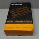 SpaceAid WrapNeat 3 in 1 Wrap Organizer with Cutter and Labels, Plastic Wrap, Aluminum Foil and Wax Bamboo Dispenser for Kitchen Storage Organization Holder for 12" Roll (Natural) (3-Slot, 3"Tall)