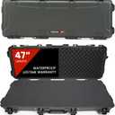 NANUK 990 Hard Case 47” with Wheels & Customizable Foam Insert, IP67 Waterproof & Crushproof, Rugged Construction for Ultimate Protection, Made in North America – Olive (47.1” x 17.3” x 6.6”)