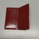 Aurya Leather Checkbook Covers for Personal Checkbook, Checkbook Holder with Free Vinyl Divider, Checkbook Cover for Duplicate Checks for Men and Women (Wine Red)