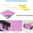 ECHSRT Jumbo Pencil Case Organizer for Men Women, Extra Large Capacity Pencil Pouch, Sturdy Portable Storage Bag for Office Travel Supplies - Purple