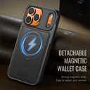 for iPhone 17 Pro Max Case Compatible with Magsafe, Strong Magnetic PU Leather Slim Protective Cover Phone Cases for iPhone 17 Pro Max 6.9" Black