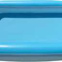 Inflatable Splash Pool for Kids, Plastic Wading Pools Outdoor, Large Sensory Sand & Water Play Pit for Toddlers, Kiddie Small Swimming Pool with Air Pump, Sand Box Backyard (53"*35"*9")