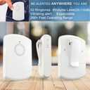 Caregiver Pager Wireless Call System Personal Alert Panic Button for Home Elderly Nurses Calling System and Emergency Button (2 Portable Pager 2 Transmitter)