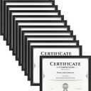 HORLIMER 8.5 x 11 Picture Frame Set of 12, Black Photo Frames 8.5 by 11 for Certificate Diploma Document, Wall Hanging or Tabletop Display
