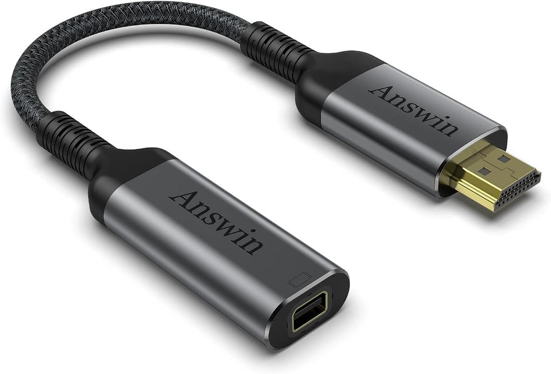 HDMI to Mini DisplayPort 4K Active HDMI to Mini DisplayPort Adapter for Xbox One/360, Mac Mini, PC/Laptops to Monitor, 2K@60Hz, 1080P@120Hz