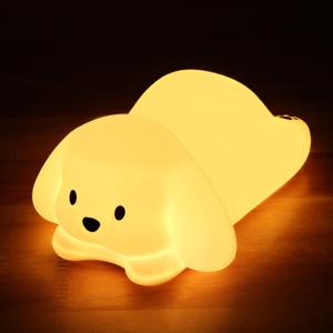 ZKLiLi Dog Night Light for Kids Lamp, 16 Colors Dog Lamp Cute, Dimmable Baby Night Lights for Nursery,Silicone Rechargeable Nightlight for Kids Room, Kawaii Room Decor,Cute Gifts for Kid