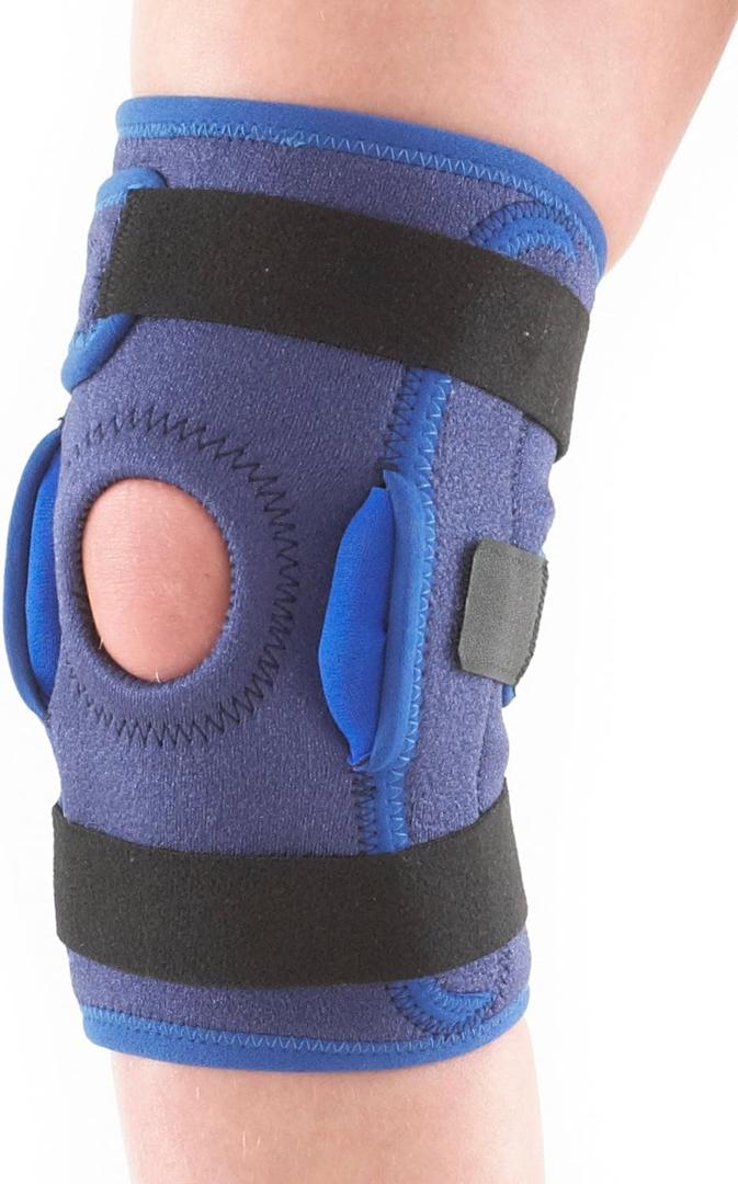 Neo-G Knee Brace for Kids, Hinged Open Patella - Side Hinges Support For ACL, Juvenile Arthritis Relief, Joint Pain, Meniscus Pain - Adjustable Compression - Class 1 Medical Device - One Size - Blue