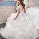Stunning V-Back Luxury Pageant Tulle Ball Gowns for Girls 10 Year Old