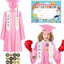 Zhanmai 2026 Preschool and Kindergarten Graduation Cap Gown Stole Set with Tassel Certificate Sticker for Kid Toddler Gift Size 27