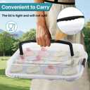 2-Pack Cupcake Pan with Lid, 12-Cup Nonstick Muffin Pan with Handle Cupcake Carrier for Baking & Transporting, Perfect for Party, Holiday, Gathering