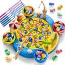 Magnetic Fishing Game for Kids Toddlers 3-5, Board Game for Kids 4-6, 1-8 Players Fishing Toys for Boys 3 4 5 6 7 8 Year Old with 360° Rotation, Ideas Birthday Gifts for 3 4 5 6 7 8 Year Old