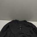 Dokotoo Womens Casual Button V Neck Long Sleeve Shirts Oversized Solid Blouses Tops (X-Large, Black)