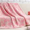 Buryeah Pink Bow Blanket Soft Microfiber Double Sided Bow Throw Blanket 50"x 60" Coquette Aesthetic Plush Bedding Stuff Sofa Chair Dormitory Room Decor for Women, Wedding Bridesmaid Gifts, Mother