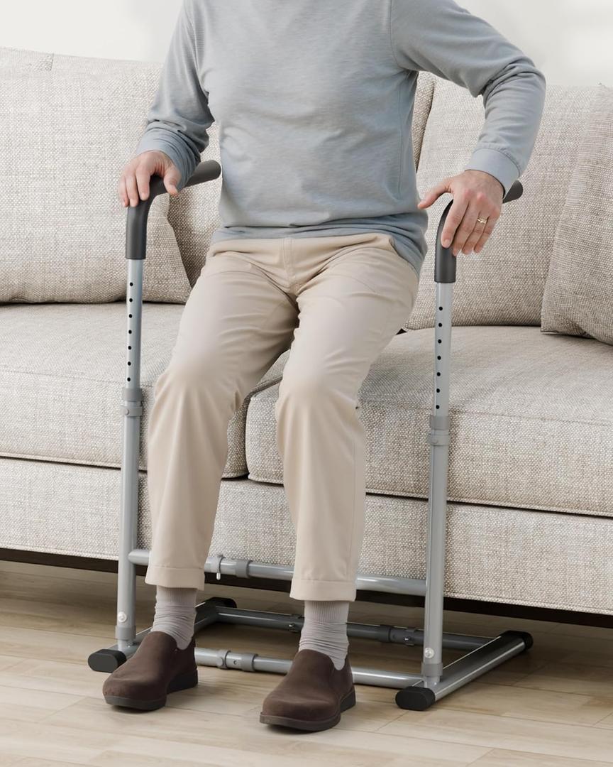 Couch Stand Assist Aid for Elderly, Sofa Chair Lift Assist Devices for Seniors Sit to Stand, Standing Aids & Supports, Pregnancy, Disabled, Floor Gap Height 1.4" Leg Gap 24", Grey