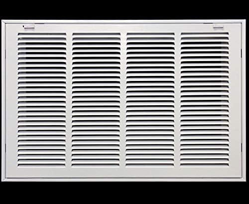 HVAC Premium 22 x 18 Duct Opening Steel Return Air Filter Grille, for 1-inch Filter, Removable Door, Flat Stamped HVAC Vent Cover Grille, Outer Dimensions 24.5 x 20.5