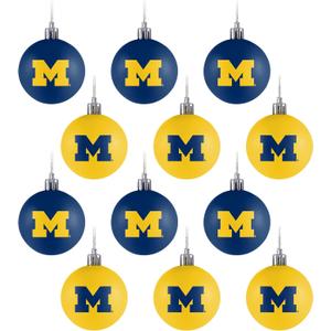 foco NCAA Team Logo 12-Pack Ball Hanging Tree Holiday Ornament Set