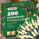 Enhon 2 Pack Twinkle Christmas Lights, 50.4 FT 24 of 200 Random Twinkle Bulbs, Christmas Lights Connect up to 5 Sets, IP44 Waterproof Twinkling Light Plug in for Xmas Indoor Outdoor(White)