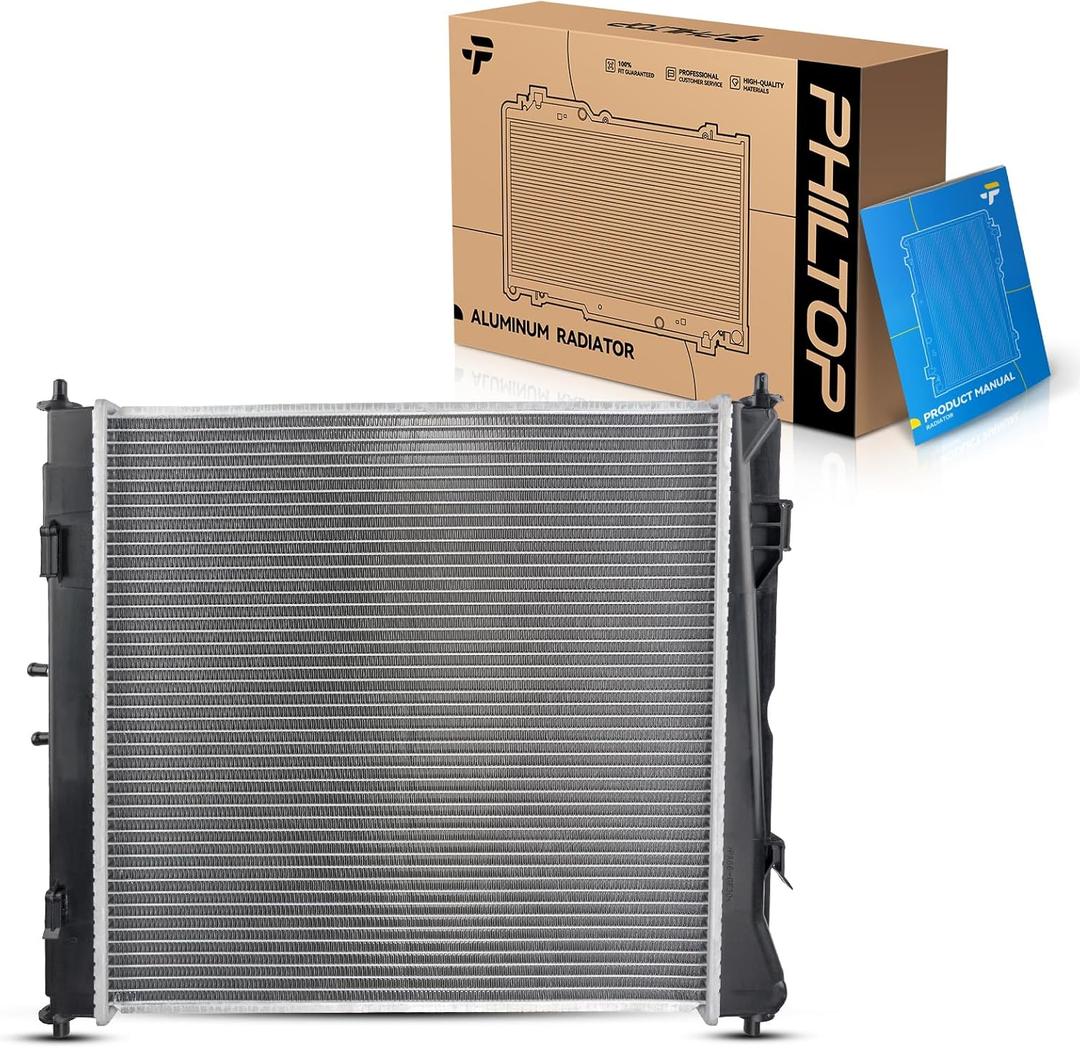 PHILTOP CU13189 Engine Coolant Aluminum Radiator Fit for 2011 2012 2013 2014 2015 Optima 2.0T, 2011 2012 2013 2014 Sonata 2.0T