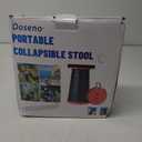 Doseno Foldable Stool, Camping Stools for Adults Thickened Portable Collapsible Retractable Stool for Fishing, Camp Chair for Hiking, BBQ, Parties, Outdoor Activities (Red)