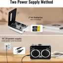 Cassette Player Recorder, Portable Cassette to MP3 Converter with USB-C, Built-in Speaker, Audio Tape to Digital Converter, Reverse Recording for Stereo Sound （Black）