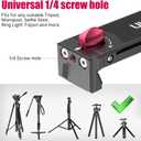 U-pad III Aluminum iPad Tripod Adapter - 7.9-12.9in Metal Mount w Cold Shoe & Acra Swiss QR Mount for iPad, iPhone & Air