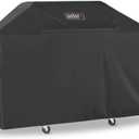 Weber Premium Outdoor Grill Cover, Water-Resistant, Compatible with Genesis 300 Series Gas Grills, Black