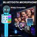 Wireless Karaoke Microphone Bluetooth: Handheld Microphone for Kids Adults Singing - White Elephant Gifts for Christmas Holiday Party