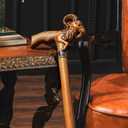 Hand Carved Wooden Cane Ultra Lightweight 0.88 lbs Support up to 500 lbs Walking Cane for Men and Women High-end Solid Wood Canes for Seniors with 3 Tips for City Trekking Daily Use, 37.4"