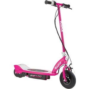 Razor E100 Electric Scooter for Kids Ages 8+ - 8" Pneumatic Front Tire, Hand-Operated Front Brake, Up to 10 Mph and 40 Min of Ride Time, for Riders Up to 120 Lbs (Pink)