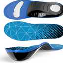 Plantar Fasciitis Arch Support Insoles - Welnove Heavy Duty High Arch Inserts Standing All Day, Fatigue Reduce - Orthotic Cushion for Foot Pain, Flat Feet, Heel Spurs, Man & Women, Fit Most ShoesBlue, M: W10.5-12/M 9-10.5
