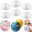 Joyfolk 6 Pcs 6 Inch Large Half Foam Balls White Half Foam Balls for Crafts Flower Arrangement Giant Round Sphere Foams Ball for DIY Home Craft Project and Art Decoration