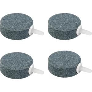 AQUANEAT Air Stone Disc, 4 Packs, Aerator Bubble Diffuser, Air Pump Accessories for Hydroponics, Aquarium Fish Tank, Ponds, DWC Reservoirs and Circulation System (1.5 inch)