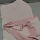 lulumoon Muslin Baby Blanket for Girl - Cotton Quilt Blankets for Toddlers - Reversible Nursery Crib Blanket for Registry Gift 47"x47"(Pink)