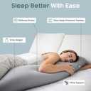 SleepCloud Weighted Body Pillow 8lbs - Weighted Pillow for Deeper Sleep (48" x 14") - Cooling Body Pillows for Adults, Full Body Pillow for Sleeping, Side Sleeper Body Pillows with Cover (X-Large)