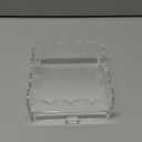 Scalloped Acrylic Tray, 5" x 5" Clear Acrylic Tray with Drawer for Insert Needlepoint, Customizable Photos, Art, Fabric, Napkin, Jewelry Organizer, Modern Desk Decor Gift