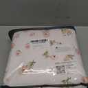 Nayoroom Pink Floral Duvet Cover Queen Size Reversible Green Botanical Leaf Printed on White Spring Comforter Cover 3Pcs Soft Microfiber Aesthetic Cottagecore Bedding Set Gift for Women Girls