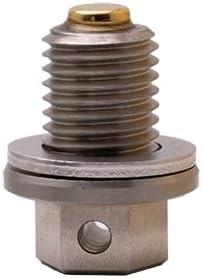 GoldPlug Made in USA | Stainless Magnetic Drain Plug | Fits All Honda Motorcycles | M12x1.5 | MP01T | Reduced Hex Head| | Includes SW03 Washer |