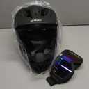 ILM Mountain Bike MTB Full Face Helmet Adults Adjustable Size Dial BMX HT58, Large, Matte Black