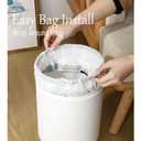Yatmung Bathroom Trash Can with Lid - Small Bathroom Garbage Can - Bedroom, Office, Living Room, Entryways - Disguised Decorative Trash Bin (Faux Plant) - Plastic Hidden Waste Basket - 2.7 Gal, White