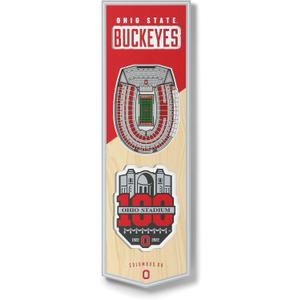 YouTheFan NCAA Ohio State Buckeyes 100th 3D Stadium 6x19 Banner - Ohio Stadium