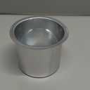 NovelBee 10 Pieces of Solid Aluminum Drop-in Drink Cup Holder for Boat,Table,Camper (10 Pack of Silver)