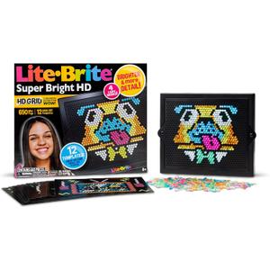 Lite Brite Super Bright HD - Creative Retro Light-Up Screen  Educational Play for Children  Enhances Creativity & Fine Motor Skills, Gift for Boys and Girls Ages 6+
