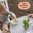 Ingenuity SmartClean Toddler Booster Seat for Kitchen Chair Lightweight for on-the-go, Easy-Clean, 3-Point Harness Strap Booster Seat for Dining Table, Slate